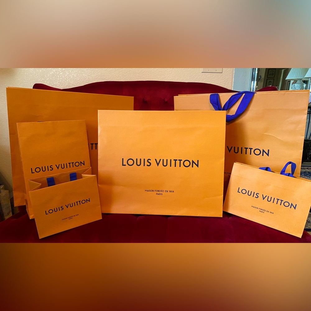 Louis Vuitton boutique paper bags